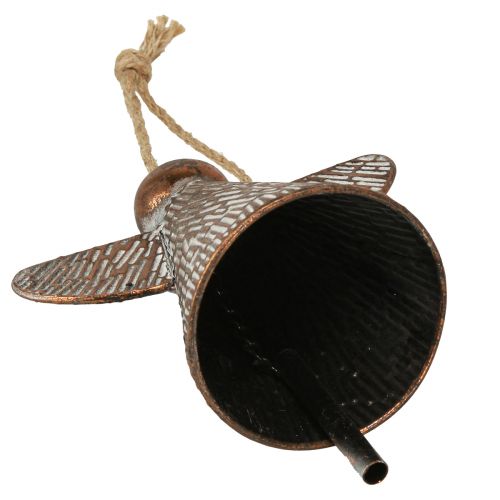 Product Decorative Bell Guardian Angel Metal Bronze 19.5x12x19cm Vintage Shabby Chic Room Decoration