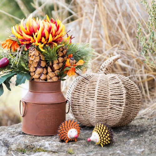 Product Decorative pumpkin raffia natural rustic autumn decoration Ø25cm H25cm