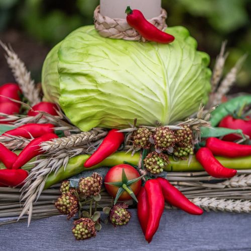 Product Decorative Asparagus Green Artificial Vegetables L22cm Ø1.5cm 3pcs