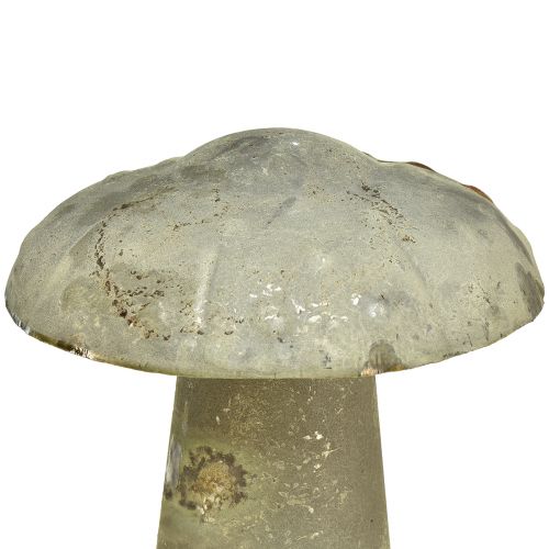 Floristik24 Decoration Mushroom Metal Autumn Green Rust Vintage 30cmx50cm