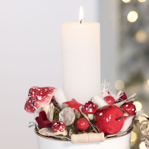 Decorative Mushrooms Red Artificial Toadstools on Wire 5.5/8cm 12 pcs | Floristik24.ie