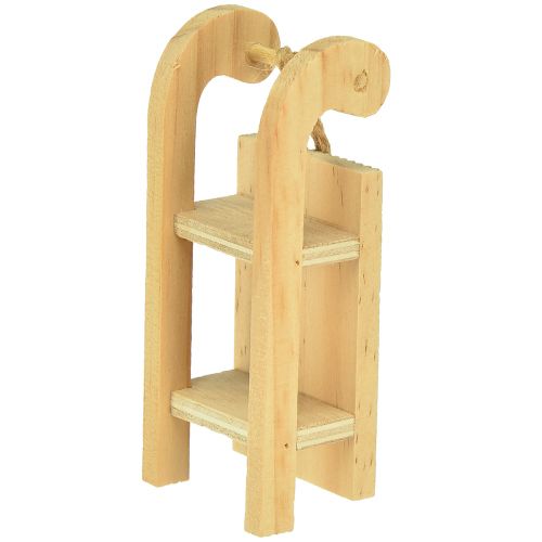 Product Decorative sleigh wood for hanging mint green white 9.5cm 6pcs