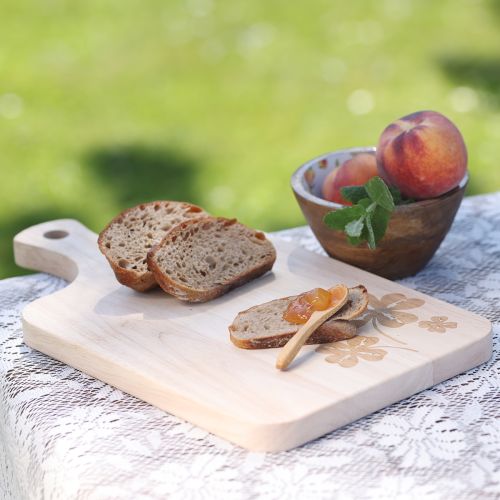 Product Decorative chopping board with clover leaves, mango wood, 38×22cm