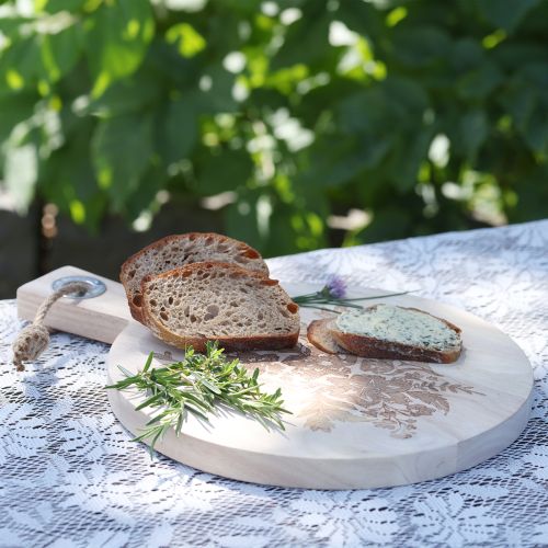 Floristik24 Decorative cutting board round mango wood serving board wood Ø26cm