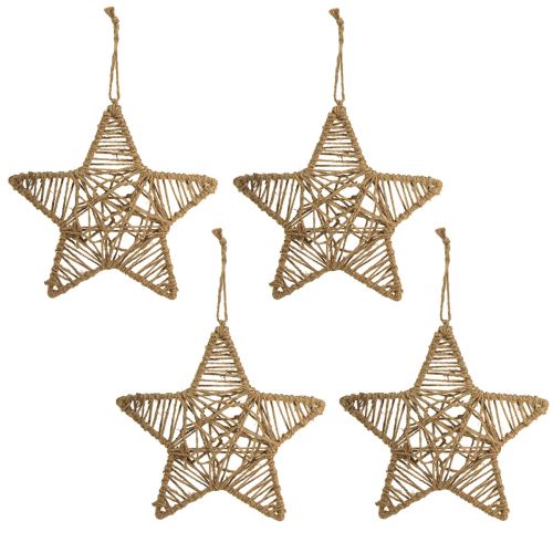 Floristik24 Decorative star for hanging star made of jute natural 28cm 4 pcs