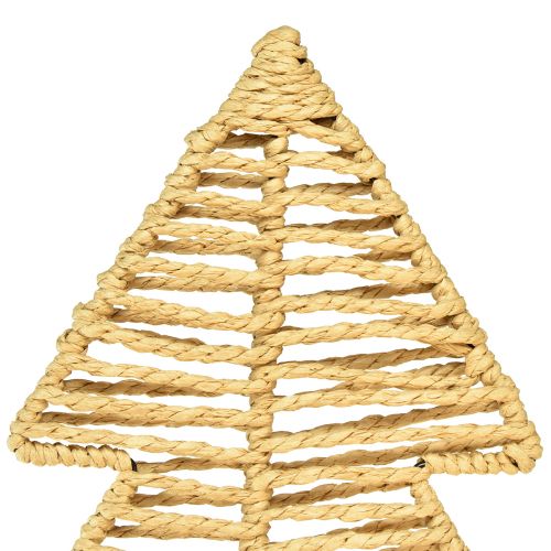 Product Decorative Christmas tree black natural metal raffia 30×11.5×60cm