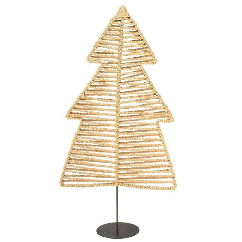 Product Decorative Christmas tree black natural metal raffia 30×11.5×60cm