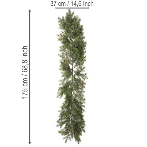 Artificial fir branch garland for creative floristry, 175cm | Floristik24.ie