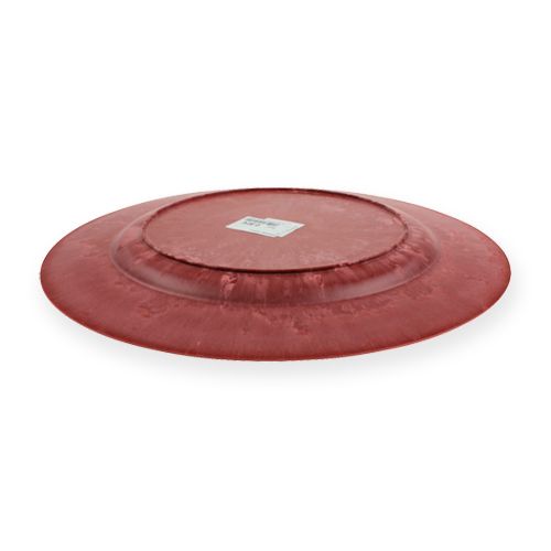Floristik24 Decorative plate red Ø 30cm