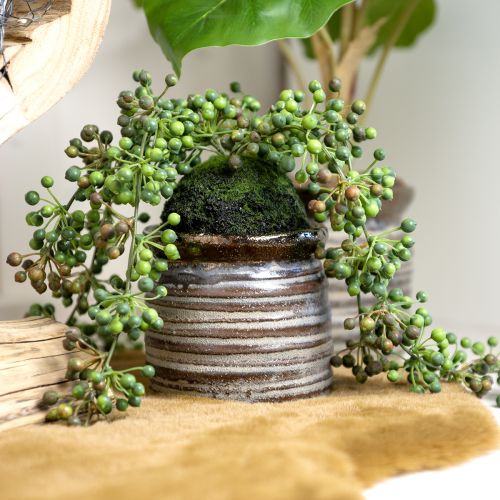 Floristik24 Decorative Planter Ceramic Metallic Brown Grey 10.5×10cm 2pcs