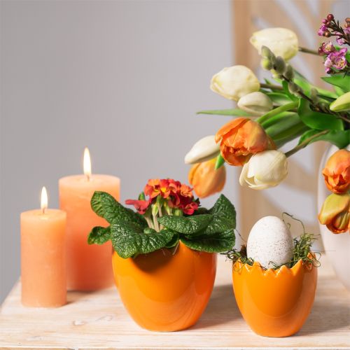 Product Decorative planter Easter colorful Easter eggs ceramic Ø11cm 4 pcs