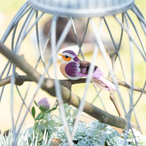 Floristik24 Decorative Birds Feathers on Wire 6-fold sorted 8x3.5cm 12 pcs