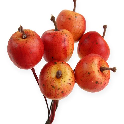 Floristik24 Mini apples 2cm on a wire 54pcs