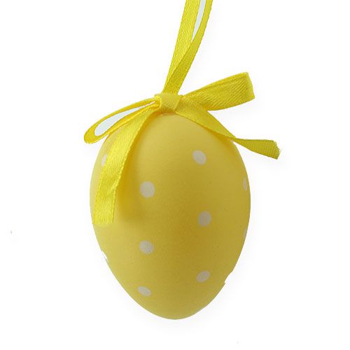 Product Decorative Easter eggs yellow, white ass. 6.5cm 12pcs