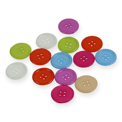 Floristik24 Decorative buttons colored Ø2.5cm 200pcs