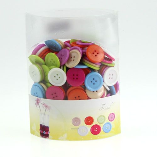 Floristik24 Decorative buttons colored Ø2.5cm 200pcs