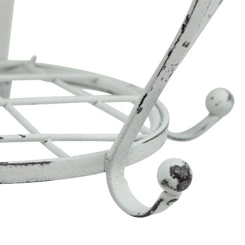 Floristik24 Decorative crown for hanging white Ø20cm