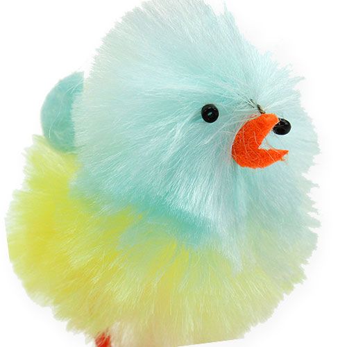 Floristik24 Chenille chicks yellow, blue 5cm 4pcs