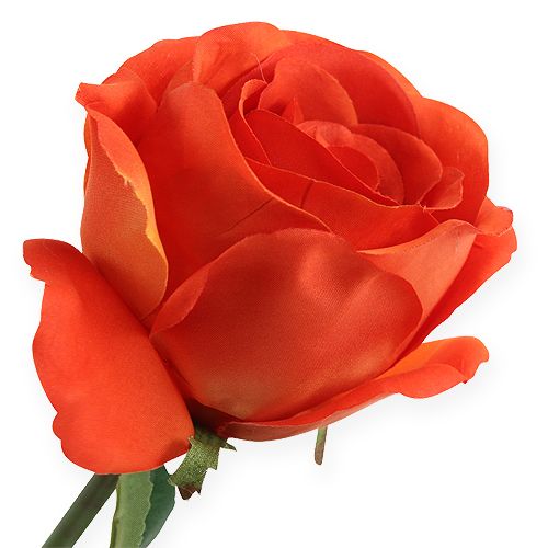 Product Decorative roses orange 32cm 6pcs