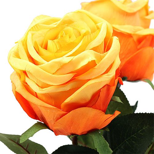 Floristik24 Decorative rose orange Ø8cm L68cm 3pcs