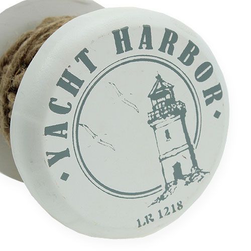Floristik24 Decorative thread spool with hemp cord Ø10cm H12cm
