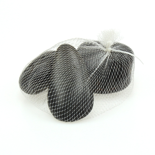 Floristik24 Decorative stones black 9cm 1kg