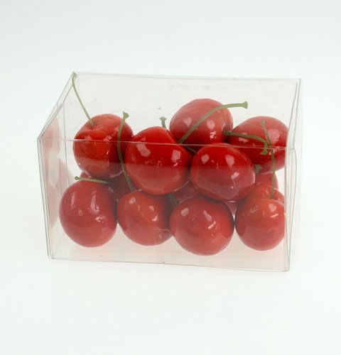Floristik24 Decorative cherries red 3cm 12pcs