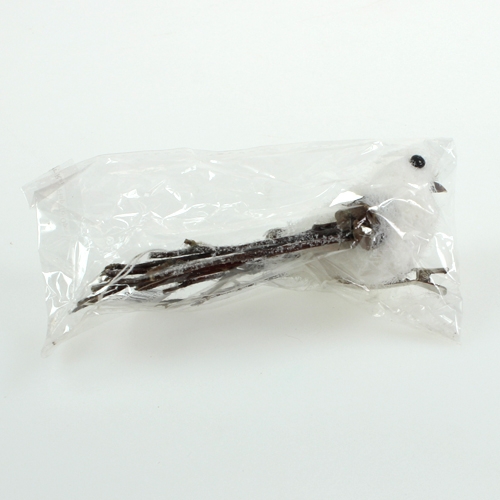 Floristik24 Snow bird 14cm with clip