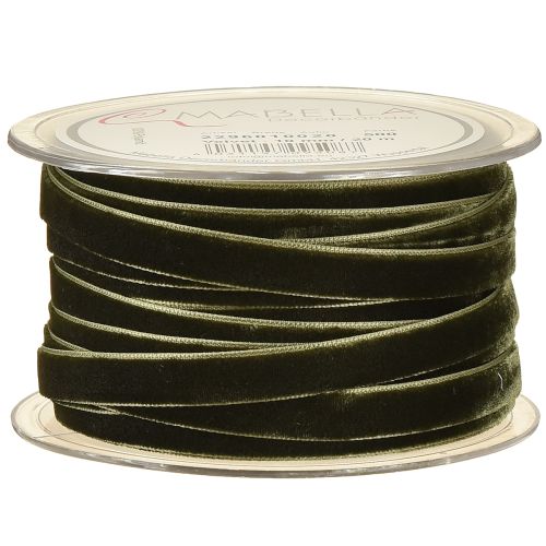 Product Velvet ribbon green gift ribbon velvet dark green 10mm 20m