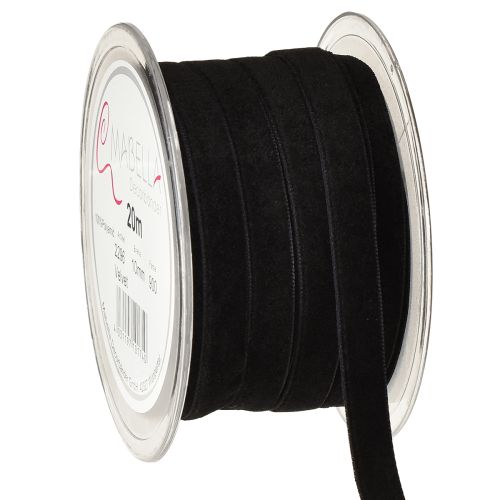 Velvet ribbon decorative ribbon velvet black 10mm 20m