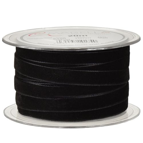 Product Velvet ribbon decorative ribbon velvet black 10mm 20m