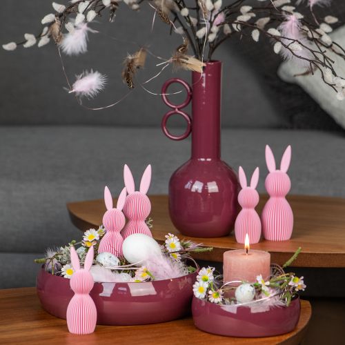 Product Decorative Easter bunny made of plastic, supplied in the shape of a bunny, 11cm, 4 pieces.