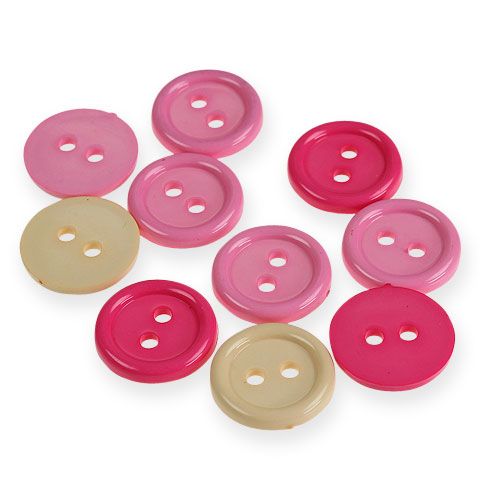 Floristik24 Decorative buttons Ø3.5cm 3-colored 46 pcs