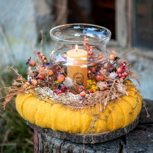 Floristik24 Decorative wreath hay wreath natural wreath summer wreath Ø27cm 2 pcs