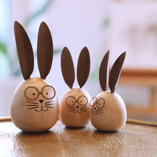 Product Decorative rabbit with a humorous design, a friendly eye-catcher, 19cm, 2 pieces