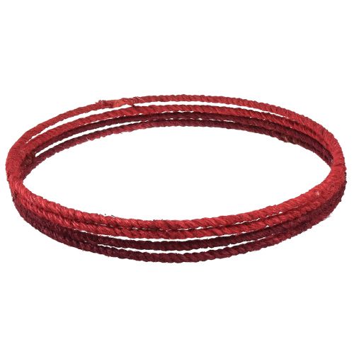 Product Decorative ring jute decoration loop red dark red Ø30cm 4pcs