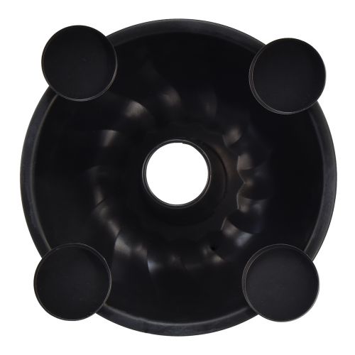 Product Decorative metal bowl in black – Gugelhupf design, 26 cm – Stylish tealight holder for a cozy ambience