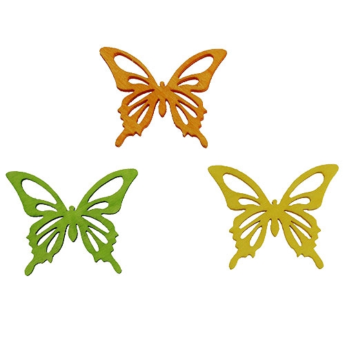 Decorative butterflies colorful 4cm 90p | Floristik24.ie