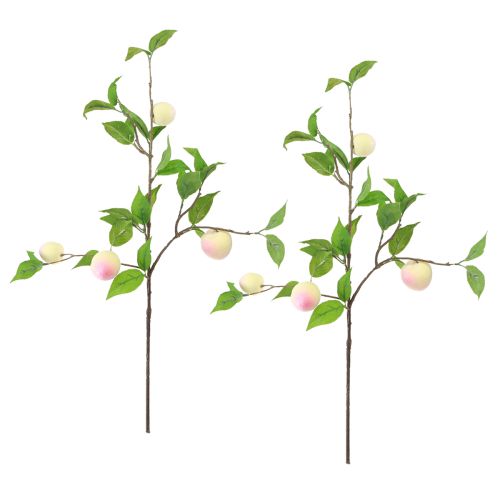 Product Decorative branch, artificial peach, 52cm, decorative branch, 2-piece set
