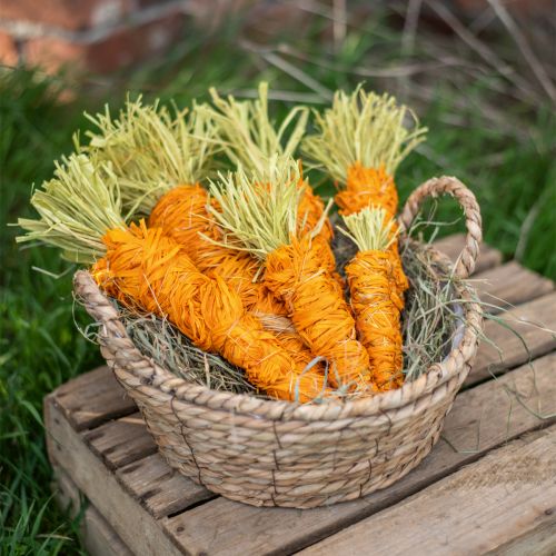 DIY box Easter decoration carrots in a basket raffia table decoration Easter