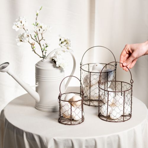 Product Wire basket set ideal for use in decoration or in the garden, 25cm, 1 set