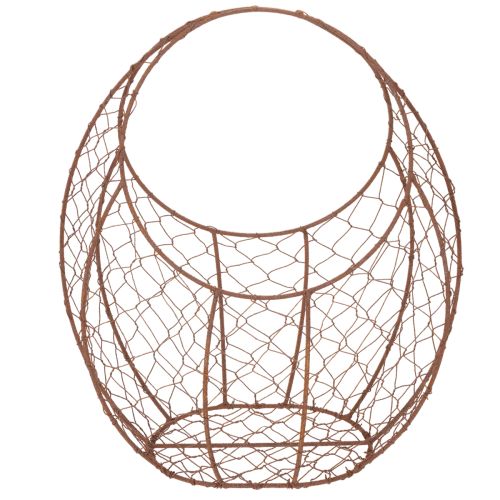 Wire basket, metal planter, spring decoration, Easter basket, brown, rust finish, H34cm L30cm | Floristik24.ie