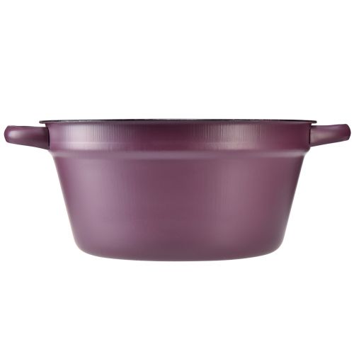Product Bucket with handles plant tub metal purple Ø22.5cm H10.5cm