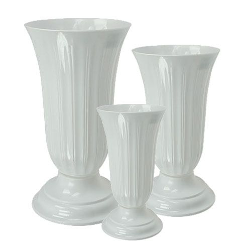 Floristik24 Lilia White Ø16 - 28cm Floor Vase 1 pc