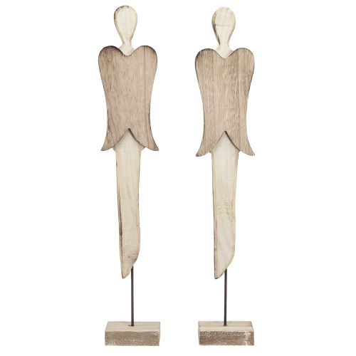 Floristik24 Angel wooden figure Christmas white washed H46cm 2 pcs