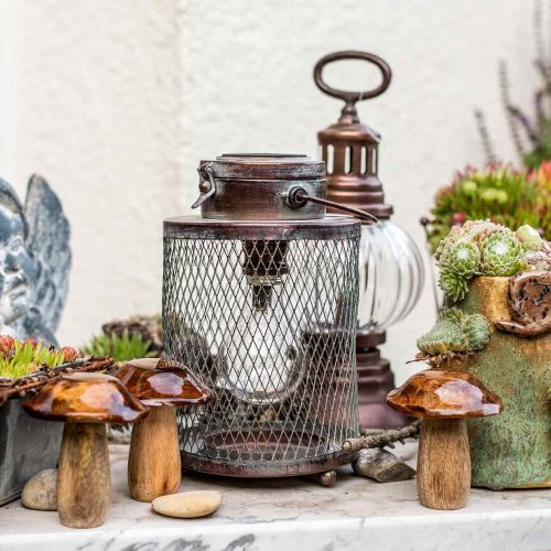 Floristik24 Metal lantern, solar lamp, LED, antique look Ø13.5cm H28.5cm