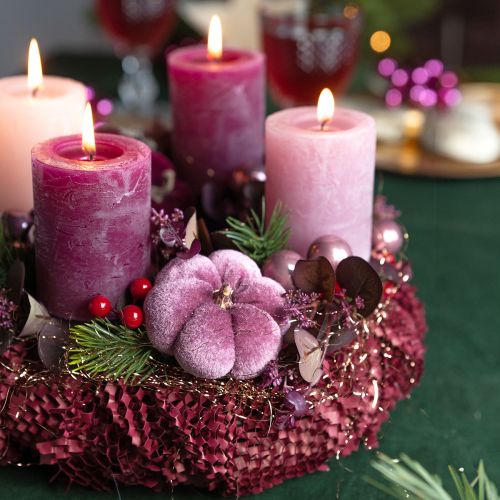 Product Decorative artificial branch Eucalyptus branch burgundy 66cm 2pcs