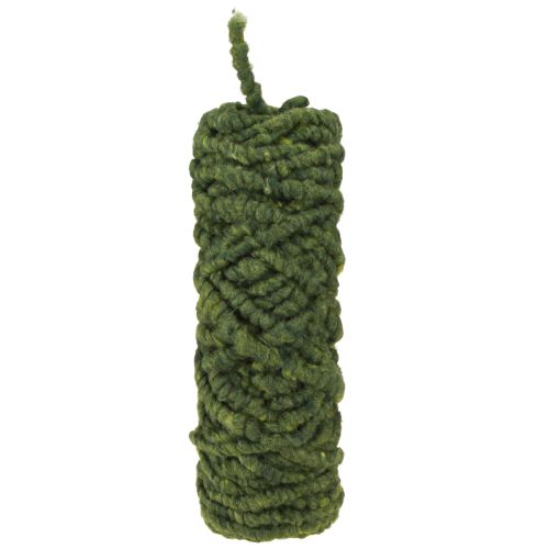 Felt cord fluffy Mirabell dark green 25m