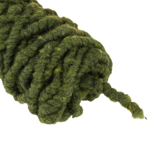 Product Felt cord fluffy Mirabell dark green 25m