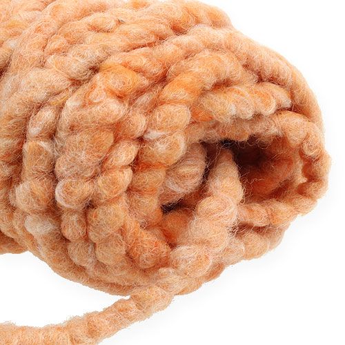 Product Felt cord fleece Mirabell 25m light orange